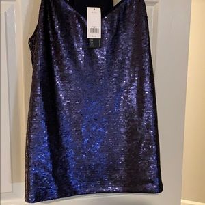 Banana Republic Navy Sequin Tank Top